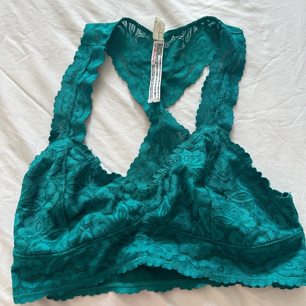 green free people bralette